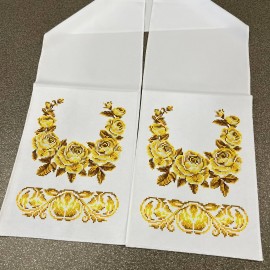 Рушник золоті троянди